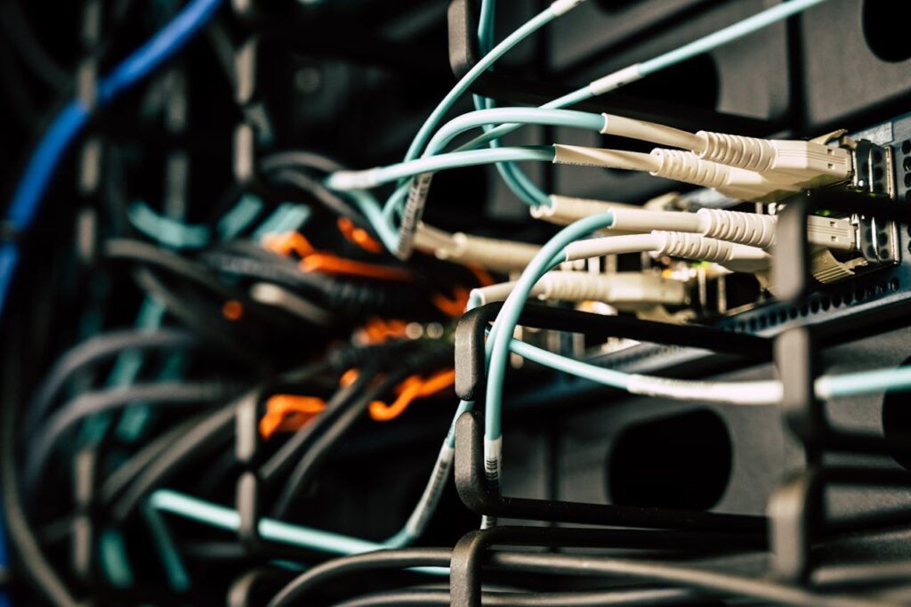 Disorganized cable system.